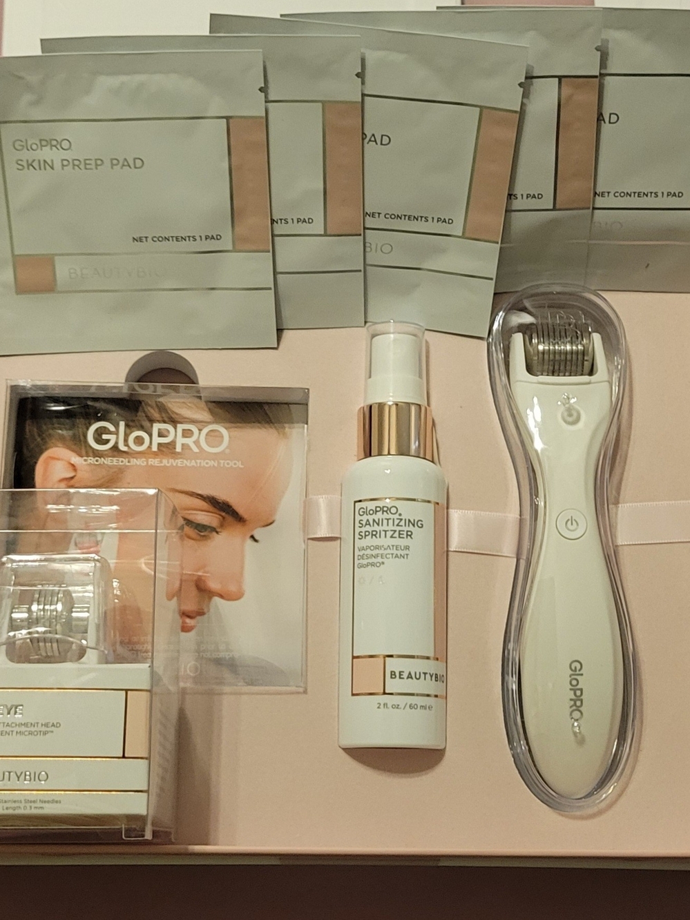 BeautyBio GloPRO Microneedling Regeneration Tool Set Face & EYE Attachments NEW